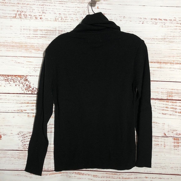 Elegant Black Turtleneck Neck Cozy Sweater size Large - Picture 4 of 9